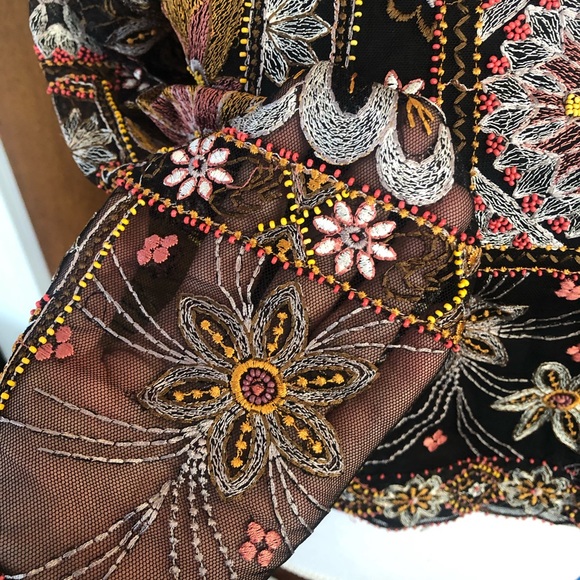 Zara embroidery bead crop top nwt medium - Picture 7 of 8